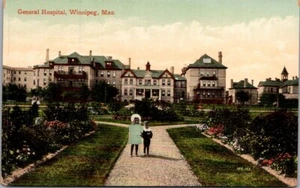 GENERAL HOSPITAL Winnipeg CANADA unused c1910s Postcard - Picture 1 of 2