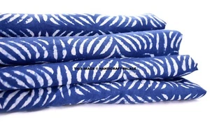 5/10 Yards Hand Block Print Voile Indian Handmade Cotton Fabric Natural Jaipuri - Picture 1 of 3