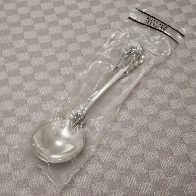 1 WALLACE GRANDE BAROQUE STER 6.75" GUMBO SOUP SPOON NOS IN WRAPPER 5 AVAILABLE - Image 1 of 4