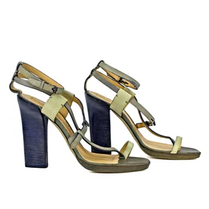 FANTASTIC RARE Vtg Designer REED KRAKOFF Toe Ring High Heel LEATHER SANDAL SHOE - Picture 1 of 8