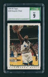 1994-95 Topps Shaquille Shaq O'Neal #299 CSG 9 MINT ORLANDO MAGIC GREAT - Picture 1 of 2