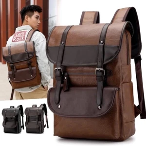 Damen Herren Rucksack Schulrucksack Reisen Business Laptop Backpack /Kunstleder - Bild 1 von 7