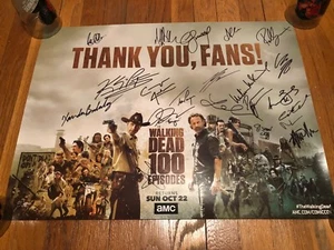 POSTER FIRMATO THE WALKING DEAD 20x28 ANDREW LINCOLN REEDUS MORGAN AUTOGRAFO TWD - Foto 1 di 7