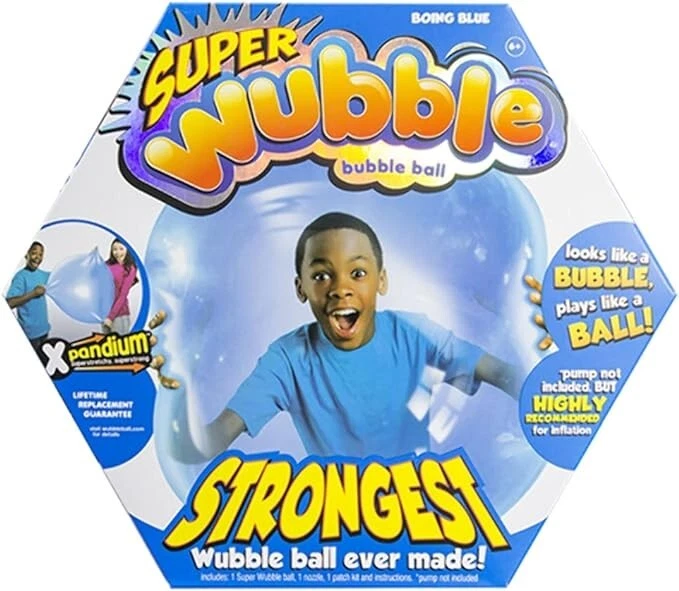 Wubble the Amazing Tear Resistant Super Bubble Ball Boing Blue - Image 1 of 1
