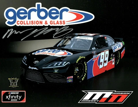 SIGNED 2021 MASON MASSEY "GERBER COLLISION" #99 NASCAR XFINITY POSTCARD Cover