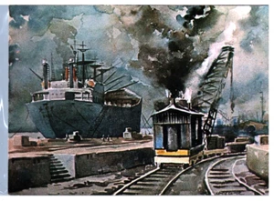 Antonio L. Oliver, Muelle de la Aduana, Mexicana (80er Jahre) Vintage Postkarte RAR - Bild 1 von 2