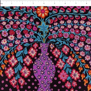 KAFFE FASSETT PERSISCHE VASE SCHWARZ GP100 Fat Quarter Originalausgabe - Bild 1 von 3