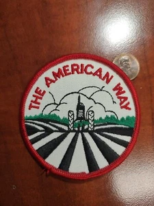 Vintage Voyager The American Way Landwirtschaft bestickter Aufnäher NEU Aufbügeln Brot nähen - Bild 1 von 3