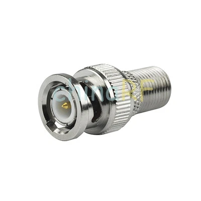 BNC Male to F Female CCTV Camera Coax Cable Connector (Pack of 10) - Image 1 of 3