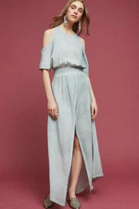 Maxi Vestido Anthropologie Avenia Hombro Abierto Talla L - Imagen 1 de 6