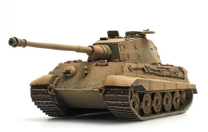 ARTITEC WWII German Tiger II Henschel Zimmerit yellow 1/87 FINISHED MODEL TANK - Picture 1 of 8