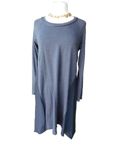 ATHLEISURE $168 SPLENDID Gray Mixed Media Normcore Naturecore Tunic Dress  M - Picture 1 of 4