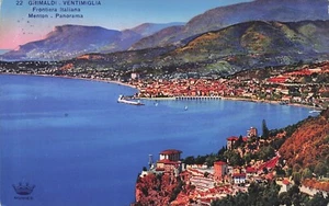 A2151) CARTOLINA GRIMALDI FRONTIERA ITALIANA MENTON VENTIMIGLIA VIAGGIATA - Picture 1 of 2