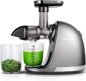 AMZCHEF Slow Cold Press Entsafter mit Umkehrfunktion, hohe Saftausbeute, Easy Cle - Bild 1 von 2