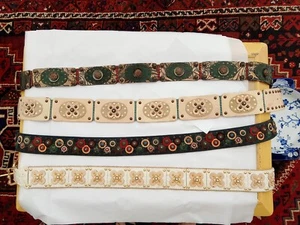 NANNI Milan Italy WOMENS LEATHER AND Swarovski Crystal Belt each $70 - Picture 1 of 6
