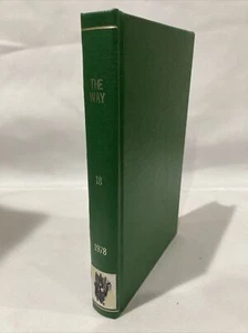 The Way Quarterly Review of Christian Spirituality HC Bound Volume 18 1978 (BM54 - Picture 1 of 5