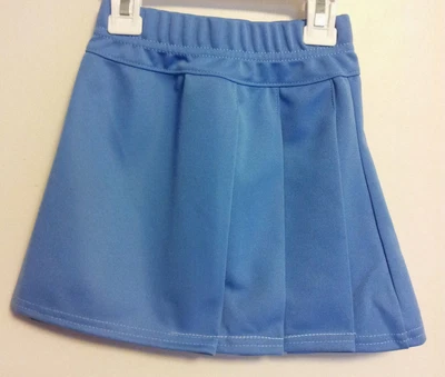 Saia Carolina Azul Cheerleading Meninas Tamanho XS Sólida 3 Laterais Pregas Alleon Cheer - Imagem 1 de 4