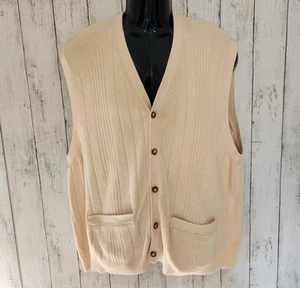 Eddie Bauer Sweater Vest Cream Color  Cotton Size XXL - Picture 1 of 6