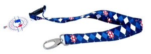 Boston Red Sox Argyle Pattern Style Reversible Lanyard Keychain MLB Licensed New - Picture 1 of 4