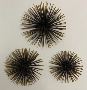 SEA URCHIN WALL HANGING DECOR, METAL, 6.5" WIDE, 3.5" TALL THE LARGEST ONE - Picture 1 of 1