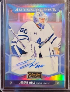 2024-25 O-Pee-Chee Platinum Blue Rainbow Autographs Joseph Woll Auto Toronto - Picture 1 of 2