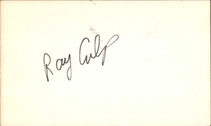 Ray Culp Signed 3x5 Index Card Cut Cubs Boston Red Sox Autograph Den - Picture 1 of 1