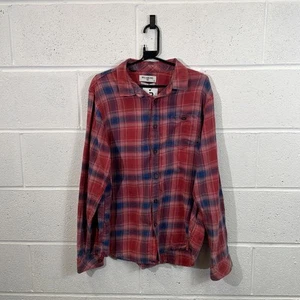 Billabong Red Check Cotton Long Sleeve Button-Up Shirt L / Size L / Mens / ... - Picture 1 of 8
