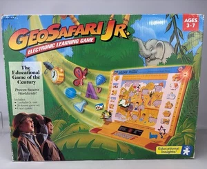 1995 Geo Safari Jr. Electronic Learning Game IOB 20 Cards EI-8750 Power Cord - Picture 1 of 10