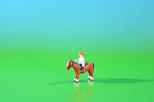 Miniature Rider Figure Size Ca 1in New Christmas Figures Wooden Figures Seiffen - Picture 1 of 1