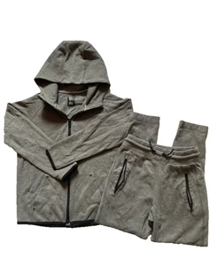 Gap Kids 2 Piece Jogger Set Gray Sz 10 Boys Zipper hoodie w/pockets tapered legs - Picture 1 of 7