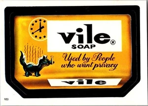 Pegatinas álbum Topps Wacky Packages 1982 #103 jabón vile - envío gratuito - Imagen 1 de 2