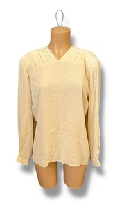 Vintage Giorgio Armani Via Borgonuovo 21 Blouse Women’s Italy Made 42 Silk - Picture 1 of 8