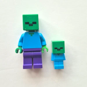 Lego Minifigura Minecraft Figura 2015 Creeper Zombie y mini zombi - Imagen 1 de 3