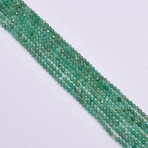 Natural Green Jade Gemstone Round Micro Faceted Beads 2.5-3 mm Strand 12.5" 92 - Picture 1 of 2