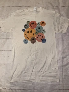 Women’s Small Tultex Smiley T-shirt - Picture 1 of 3