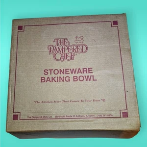 PAMPERED CHEF Family Heritage Stoneware Baking Mixing Bowl 1450 12" Diameter - Picture 1 of 7