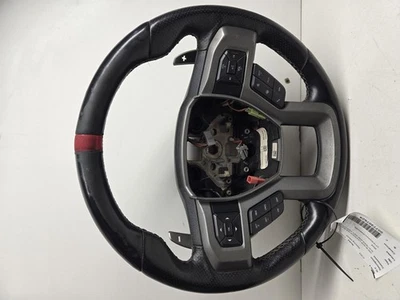 2018 Ford F150 Raptor Steering Wheel; Black Leather/Paddle Shifters, Normal Wear - Image 1 of 4
