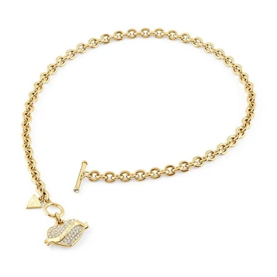 GUESS Schmuck Damen-Kette Kristall-Herz Goldfarben JUBN05475JWYGT/U - Bild 1 von 4