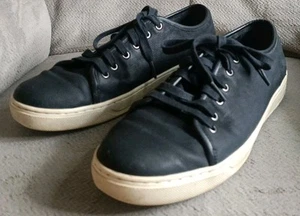 VINCE Black Leather Designer Sneakers Men’s 9.5 M Casual Shoes /610 - Picture 1 of 12