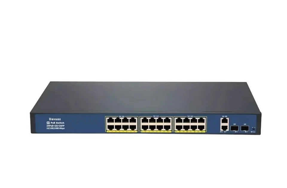 Davuaz Gigabit PoE Switch with 24 POE+ Port, 2 Gigabit Uplink and 2 SFP Port - Image 1 of 4