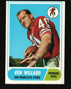 1968 Topps Football #34 - Ken Willard - San Francisco 49ers 68-129 - Imagen 1 de 2