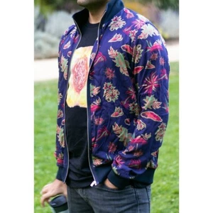 Scotch & Soda Mens Bomber Jacket Size XXL Floral Print - Picture 1 of 17