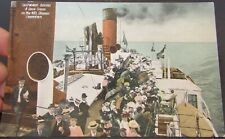 NRL Steamer Ship "Chippewa" Deck Scene - Unused Postcard