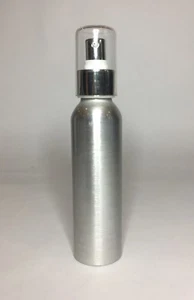 Empty 100ml Aluminium Boston Bottles And Shiny Silver Serum Pump *ANY AMOUNT* - Picture 1 of 2