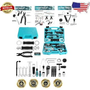 41-Piece Bike Repair Tools Kit with Storage Case - Durable Mountain/Road Tools - Picture 1 of 11