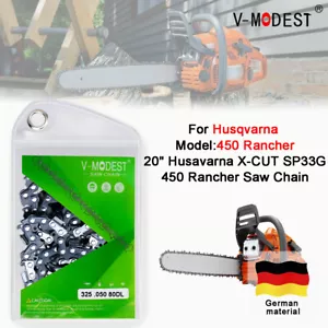 20'' Chainsaw Chain For Husqvarna X-CUT SP33G 450 Rancher .325" Pitch .050" 80DL - Picture 1 of 12