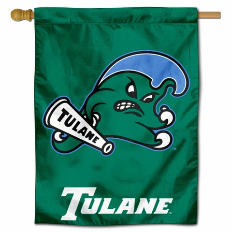 Tulane Green Wave Angry Wave House Banner Flag Cover