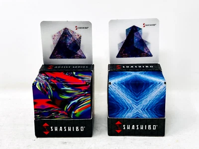 Set of 2 Shashibo Shape Shifting Cube Fidget Toy Magnetic Puzzle - NEW - Image 1 of 4