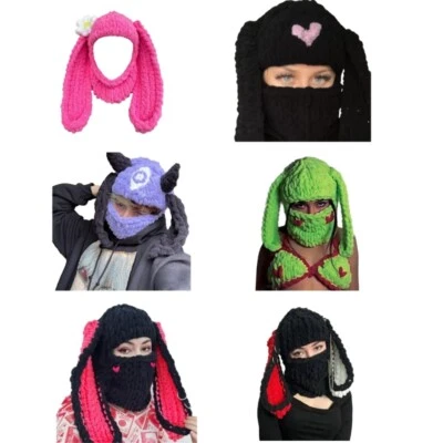 Ручной работы шляпа плюшевая балаклава крышка косплей шляпа девочка полное лицо маска крышка - Изображение 1 из 4