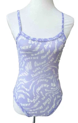 SKIMS Lilac Swirl Summer Mesh Bodysuit Size S Kim Kardashian Sheer Stretch Tank - Image 1 of 4